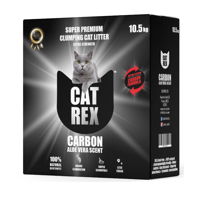 חול CAT REX אלוורה ופחם 10.5 קג