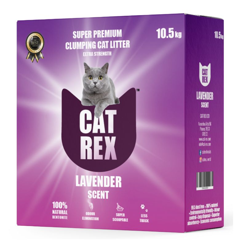 חול CAT REX לבנדר 10.5 קג