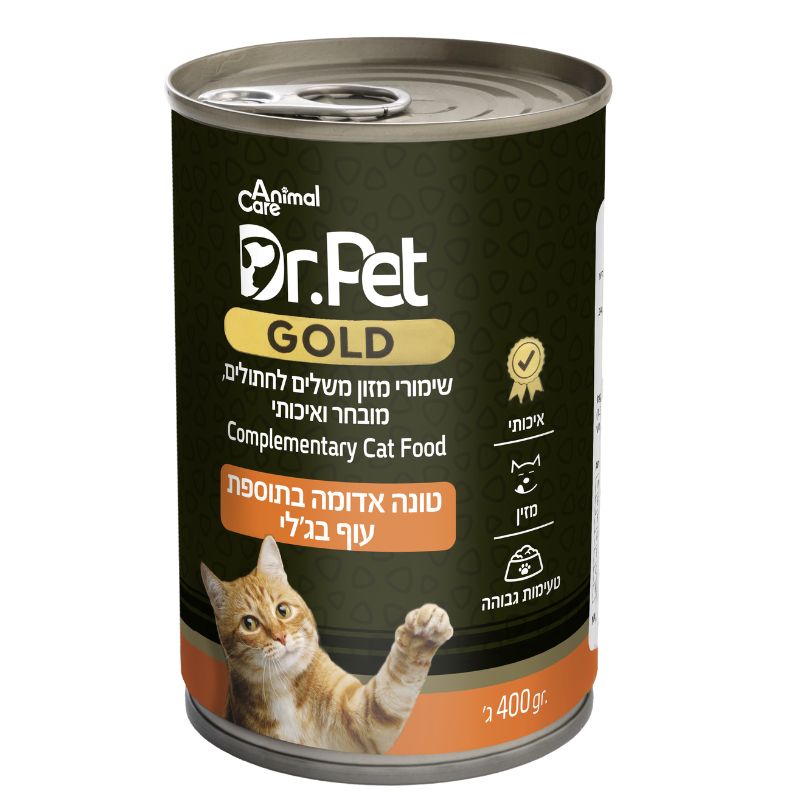 דר פט גולד טונה ועוף בג'לי לחתול 400ג