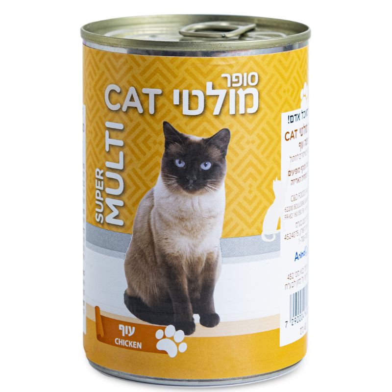 מולטיקט סופר חתול בטעם עוף 400 גר