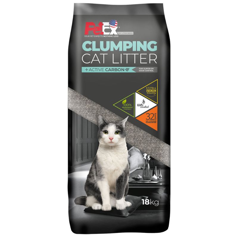 פטקס חול מתגבש קרבון אפור 18 ק"ג ללא ריח