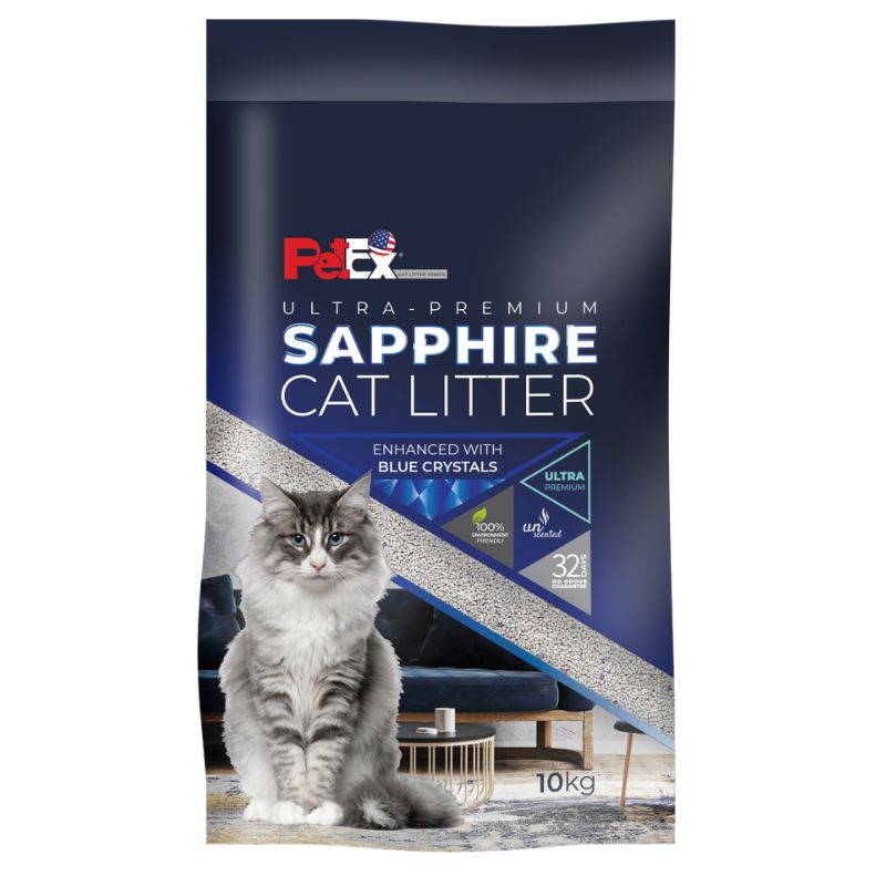 פטקס חול ספיר 10 קג ללא ריח כחול