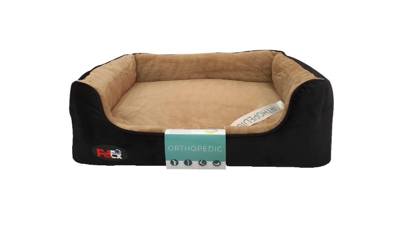 פטקס מיטה אורתופדית שחור 90X70X8