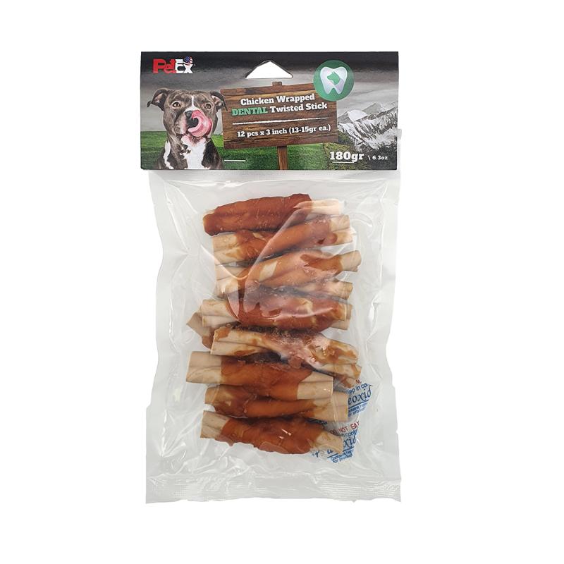 פטקס עצם עוף דנטלי טוויסט מקלות