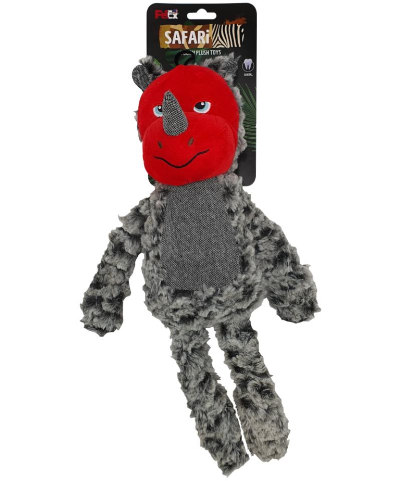 פטקס בובת משחק קרנף עם צפצפה ורשרוש 1 ק"ג