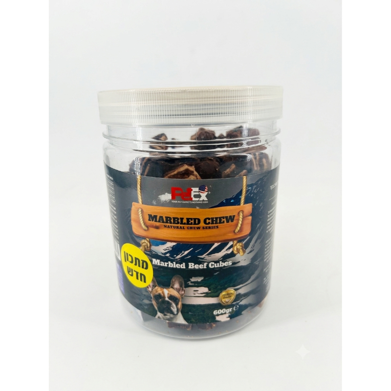פטקס קוביות בקר משויש 600 גר' 480 גרם